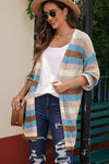 Khloe Striped Openwork Cardigan