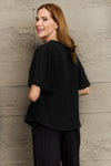 Remi V-Neck Flutter Sleeve Blouse