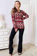 Serenity Snowflake Print Long Sleeve Top