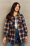 Skylar Plaid Button-Down Long Sleeve Jacket