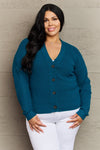 Kiss Me Tonight Button Down Cardigan in Teal