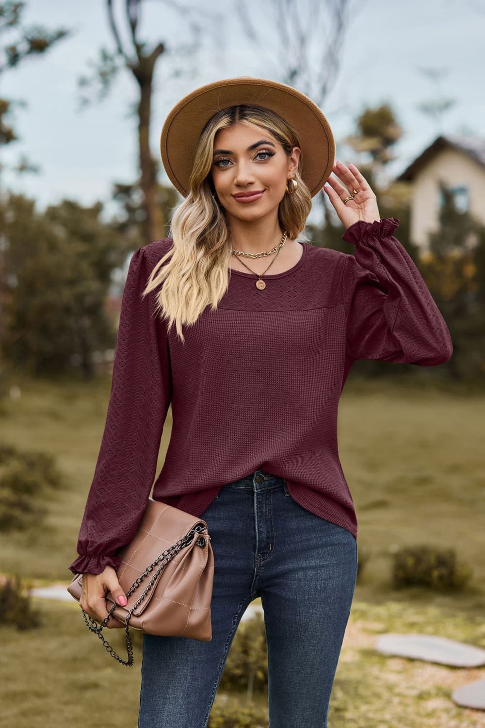 Hayven Puff Sleeve Blouse