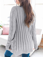 Rashelle Cable-Knit Button Cardigan