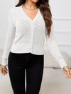 Alicia V-Neck Buttoned Knit Cardigan