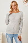 Opal Boat Neck Backless Dropped Shoulder T-Shirt