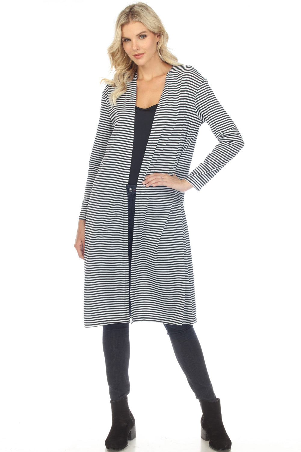 Gabriella Striped Long Sleeve Cardigan