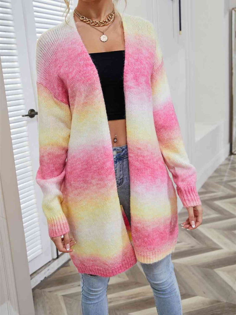 Gradient Open Front Cardigan