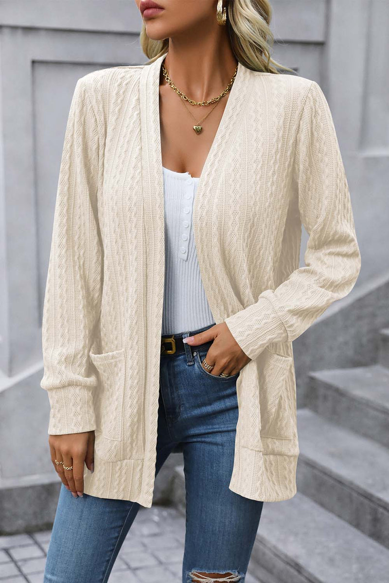 Wrenley Cable-Knit Cardigan with Pockets