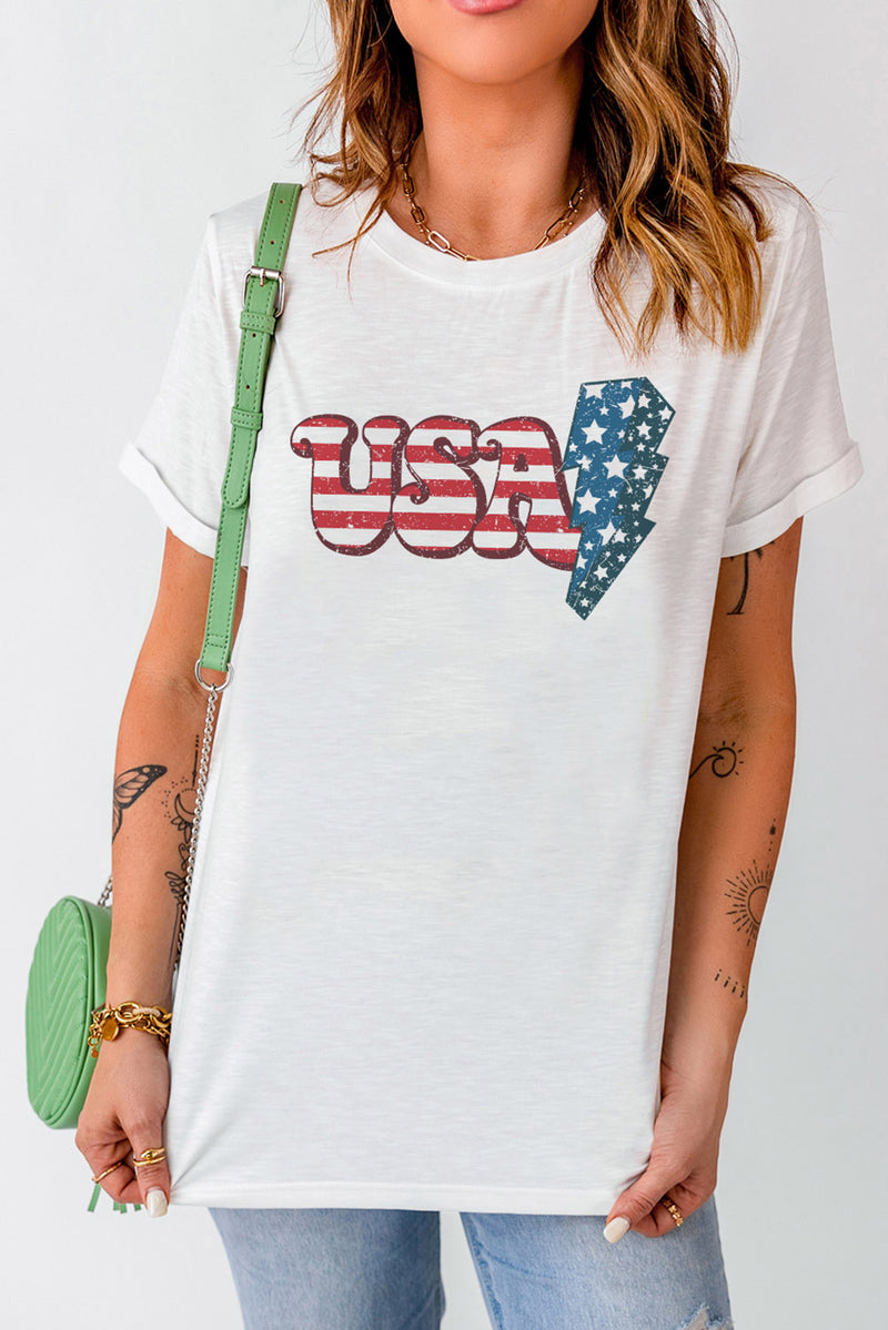 USA Lightning Graphic Tee