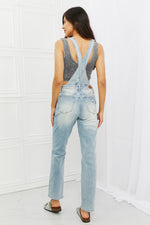 Melina Distressed Straight Leg Judy Blue  Overalls