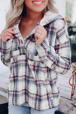 Reese Plaid Buttoned Hoodie