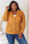 Lucy Drop Shoulder Button Down Cardigan with Pockets