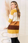 Cassie Color Block Dropped Shoulder Cardigan