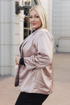 Champagne and Roses Satin Blazer