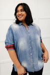 Checkered Denim Patch Shirt