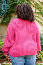 Claim The Stage Knit Sweater In Hot Pink