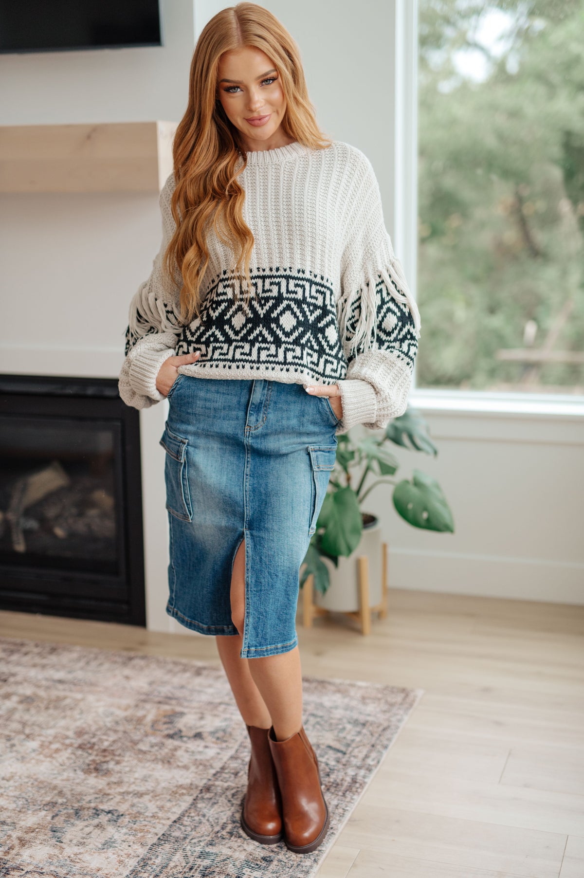 Don't Waver Fringe Detail Sweater