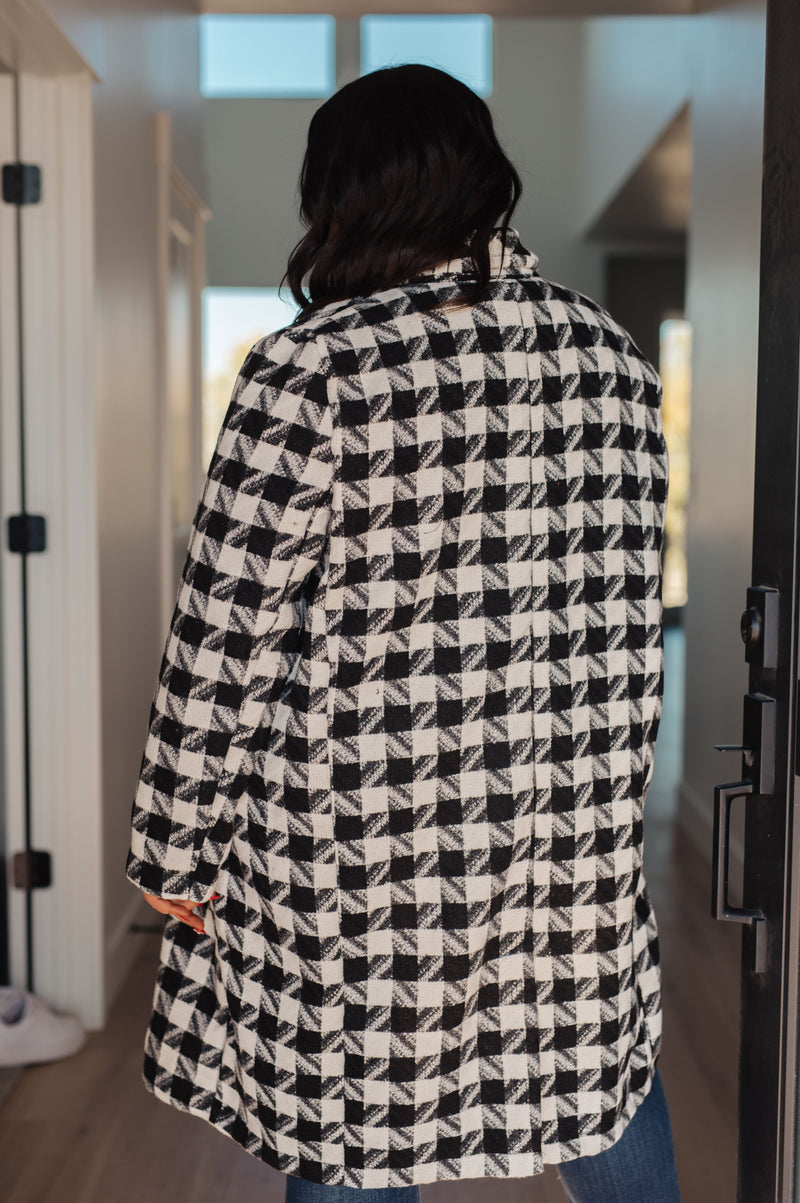 Monochromatic Moment Plaid Coat