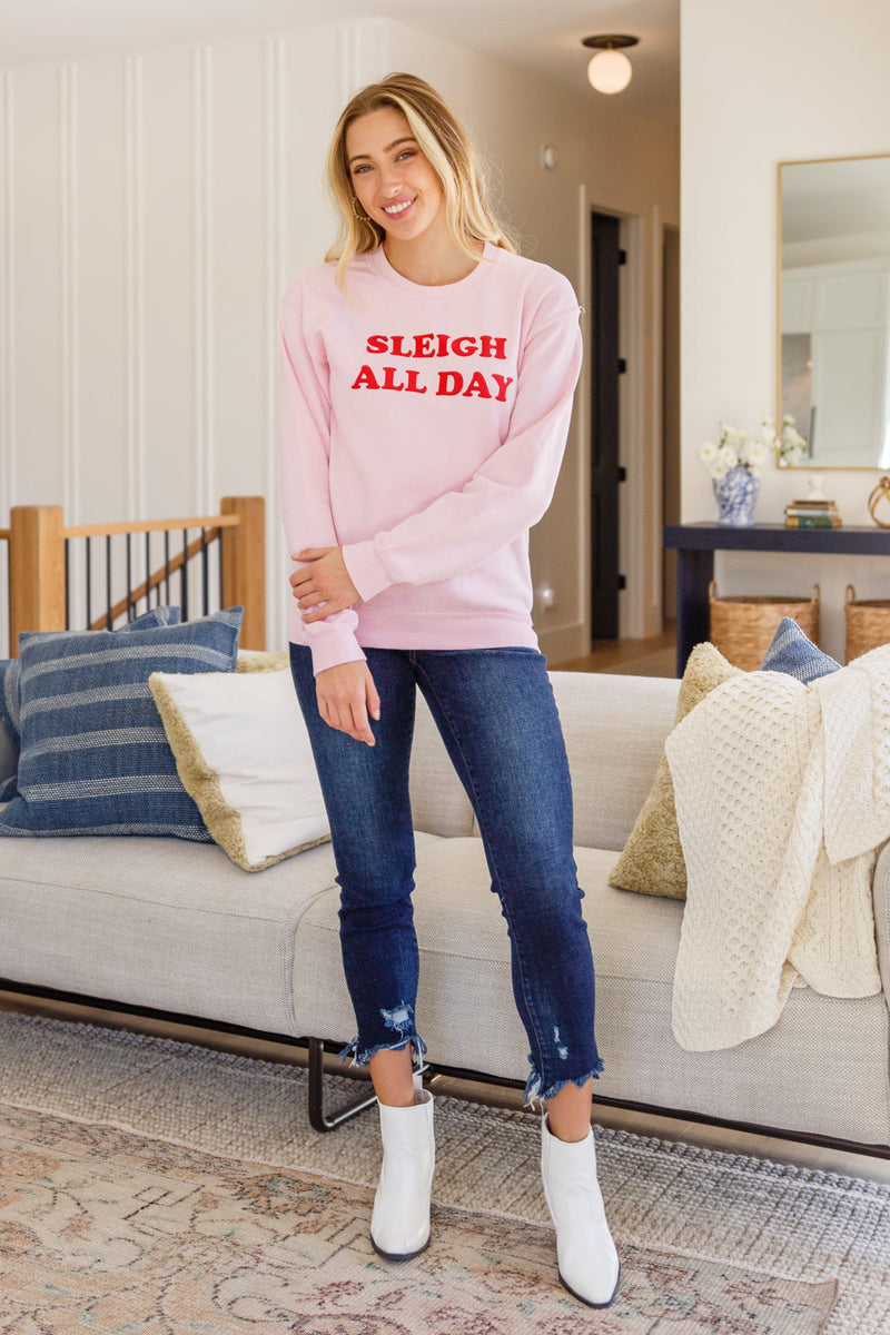 Sleigh All Day Sweatshirt In Pink