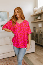 Unforgettable V-Neck Animal Print Blouse