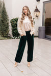 Velvet Elvis Wide Leg Velvet Pants