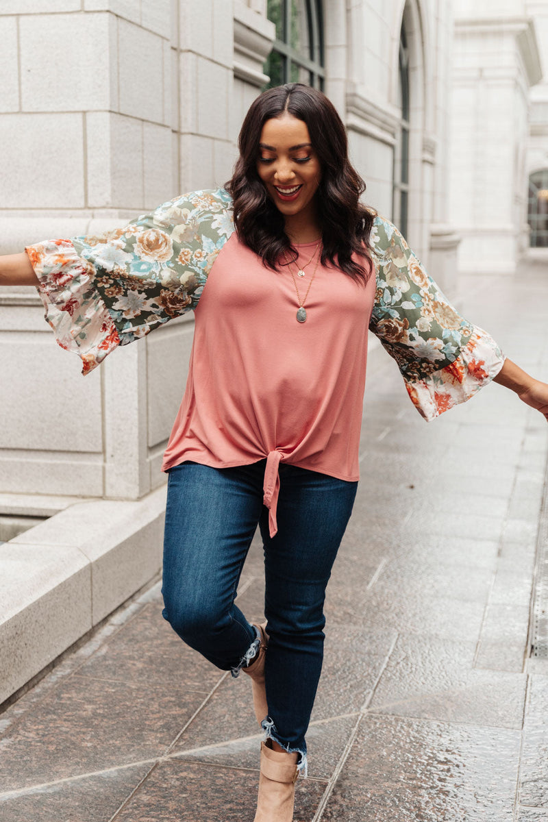 Wear Your Floral On Your Sleeves Top