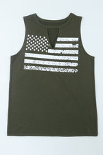 US Flag Graphic Cutout Tank