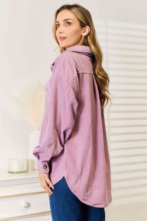 Ellie Cozy Girl Button Down Shacket