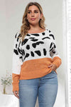 Plus Size Leopard Sweater