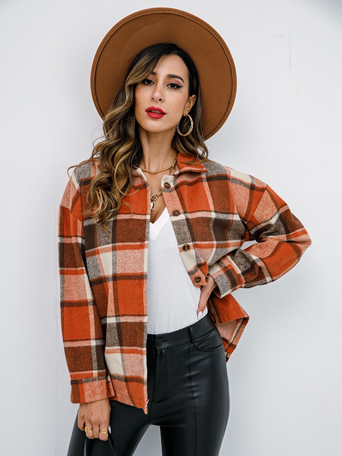 Penelope Plaid Button-Down Jacket