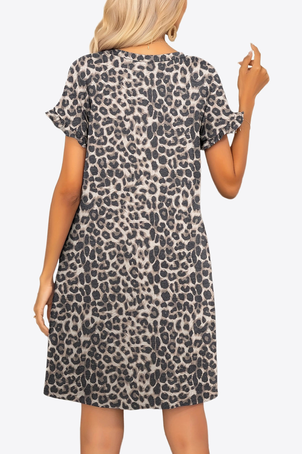 Rainey Flounce Sleeve Dress with Pockets