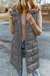 Stormi Longline Hooded Sleeveless Puffer Vest