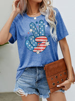 US Flag Peace Sign Graphic Tee