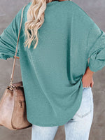 Janelle Buttoned Drop Shoulder Top