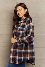 Skylar Plaid Button-Down Long Sleeve Jacket