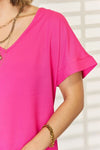 Lydia V-Neck Rolled Sleeve T-Shirt