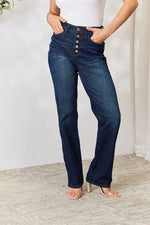 Ezra Button-Fly Straight Judy Blue Jeans