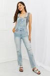 Melina Distressed Straight Leg Judy Blue  Overalls