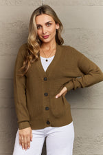 Kiss Me Tonight Button Down Cardigan in Olive