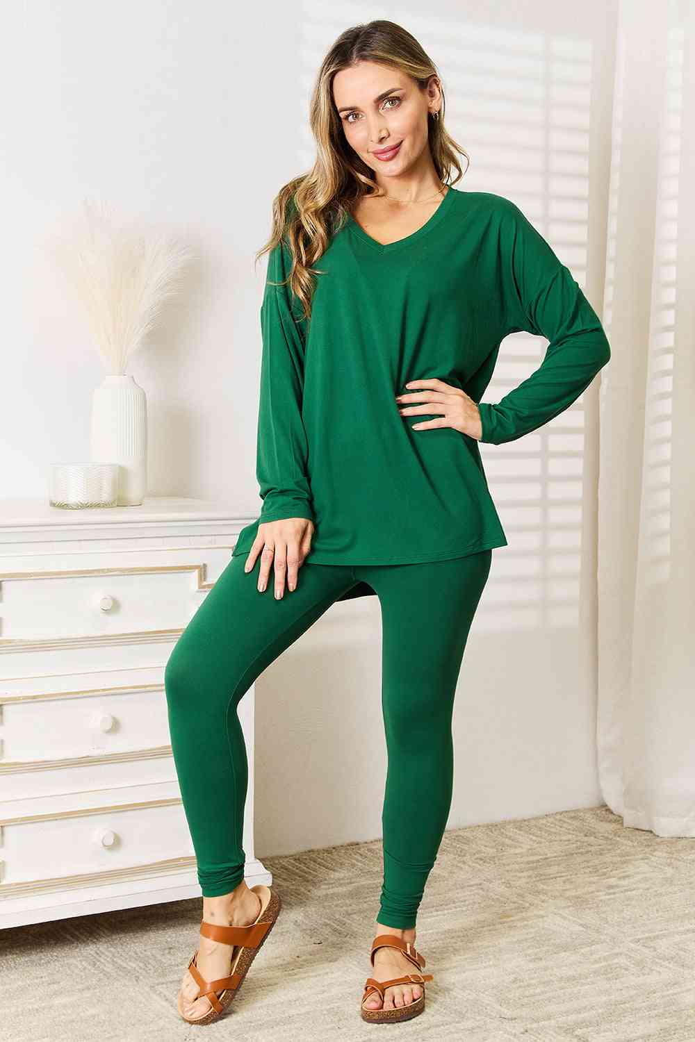 Lazy Days Long Sleeve Top and Leggings Set