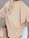 Janelle Buttoned Drop Shoulder Top