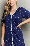 Zoe Button Down Sleepwear Dress