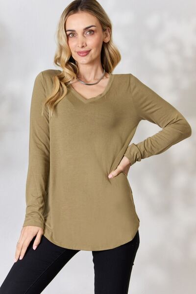 Hayden V-Neck Long Sleeve T-Shirt