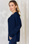 Lucy Ribbed Half Button Long Sleeve