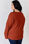 Lucy Ribbed Half Button Long Sleeve