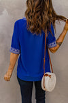 Jasmine Embroidered V-Neck Top