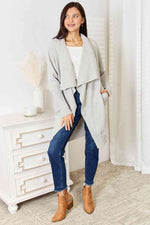 Melanie Open Front Duster Cardigan with Pockets