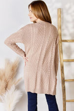 Kenzie Cable-Knit Pocketed Cardigan