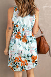 Melanie Printed Button Down Sleeveless Magic Dress