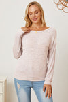 Opal Boat Neck Backless Dropped Shoulder T-Shirt